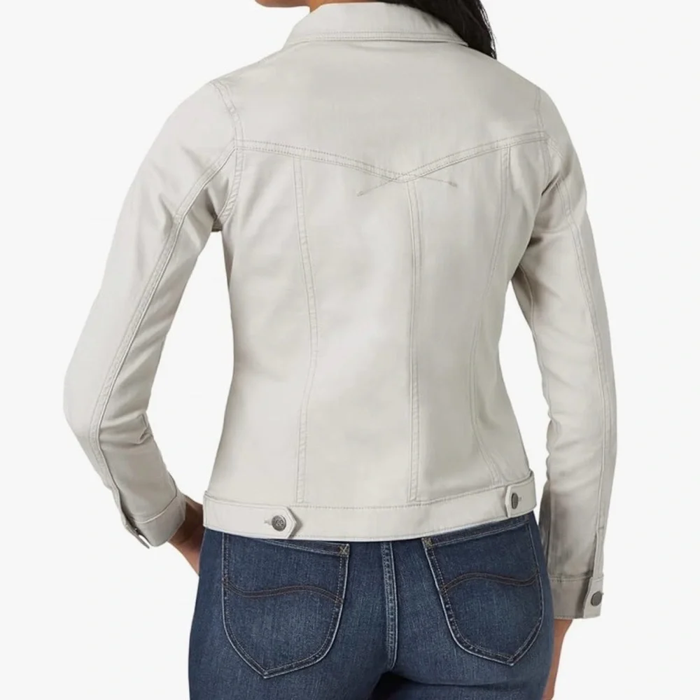 Lee Riders Women’s Cream Denim Stretch Jacket! Small! - Picture 13 of 16